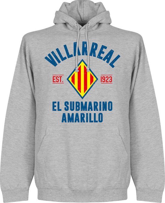 Villarreal Established Hooded Sweater - Grijs - XXL