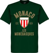 AS Monaco Established T-Shirt - Donker Groen - XXL