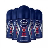 Nivea Deo Roller Men Dry Impact Plus - Deodorant - 6x 50 ml - Voordeelverpakking