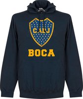 Boca Juniors Logo Hooded Sweater - Navy - S
