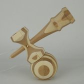 Uniek Gestreepte Bamboe Kendama Ruw Hout - Limited Edition!