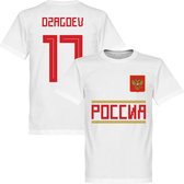 Rusland Dzagoev 17 Team T-Shirt - Wit - XXXXL