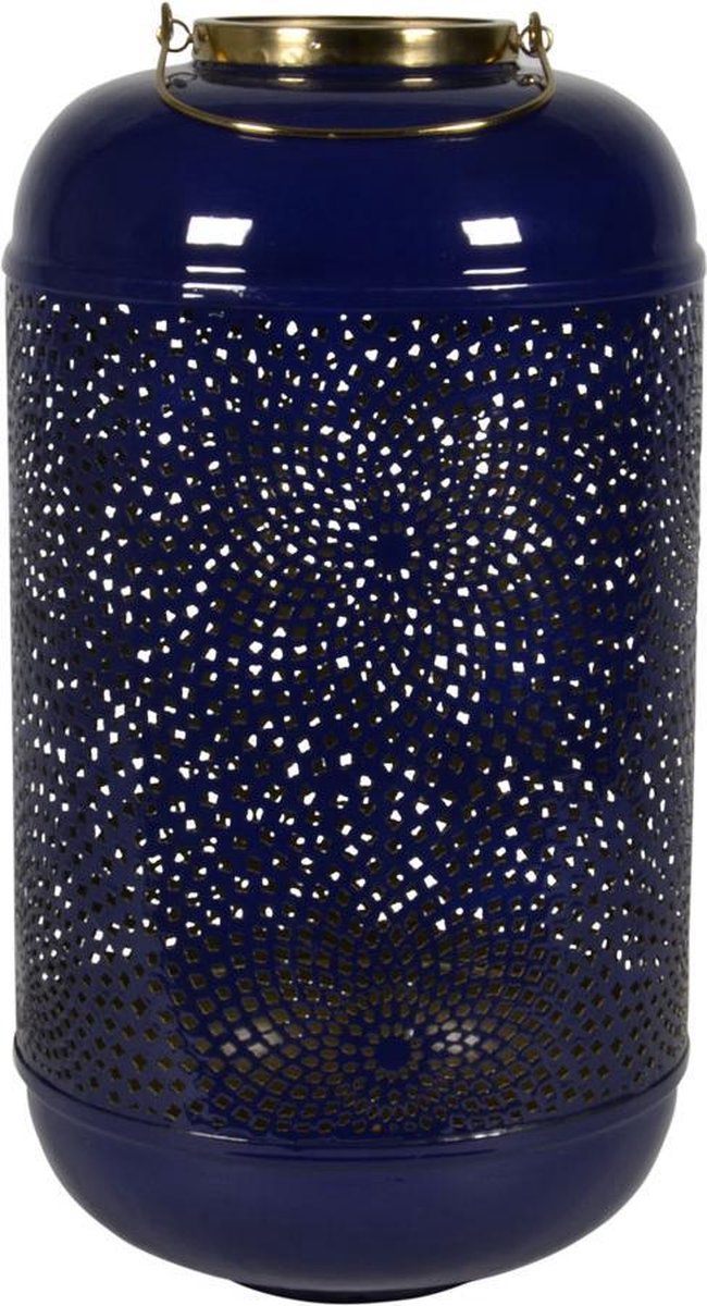 Windlicht Marrakesh 28x48 cm blauw