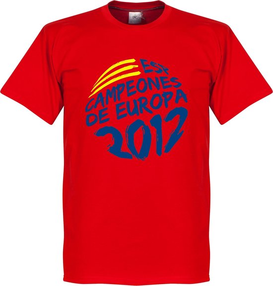 Spanje Campeones De Europa Circle Graphic T-Shirt  2012 - 3XL