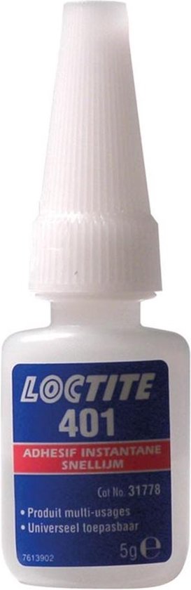 Loctite snellijm 401-5gr tube cyanoacrylaat 31778 - Loctite