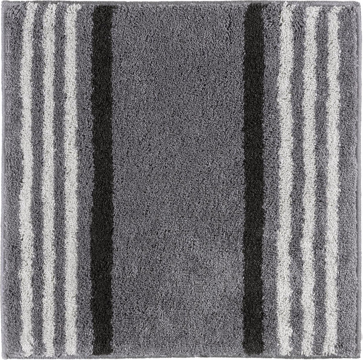 Casilin - Lima - Antislip Badmat - Toilet WC mat vierkant - Grijs - 60x60 cm