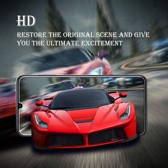 hoesje Geschikt voor: Samsung Galaxy A70 / A70S Portemonnee bruin met 2 stuks Glas Screen protector