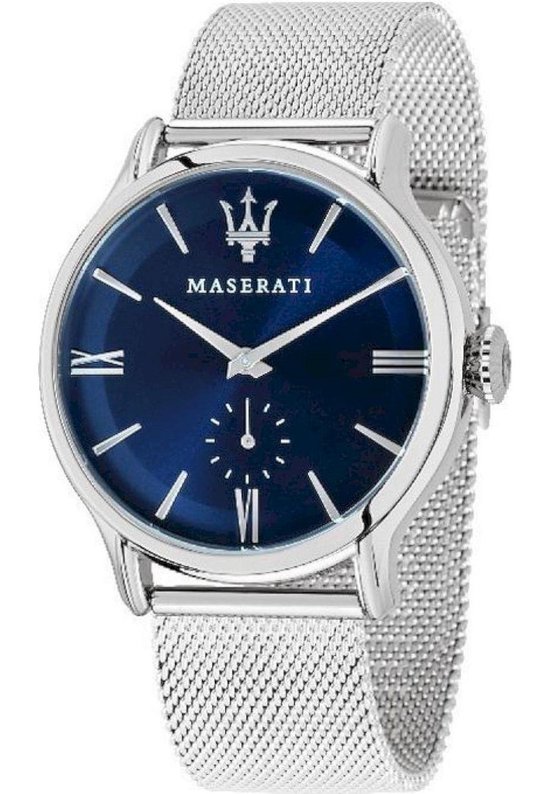 Maserati Epoca Horloge - Maserati heren horloge - Blauw - diameter 42 mm - roestvrij staal