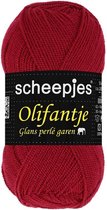 Scheepjes dun glans acryl garen Olifantje - donker rood (020) - naald 2 a 3 - set van 5 bollen