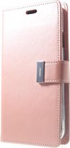 Bookcase Goospery voor iPhone XS Max -roze goud