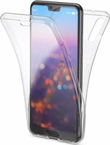Huawei P20 Lite Case - Transparant Siliconen - Voor- en Achterkant - 360 Bescherming - Screen protector hoesje - (0.4mm)