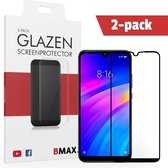2-pack BMAX Glazen Screenprotector Xiaomi Redmi 7 Full Cover Glas / Met volledige dekking / Beschermglas / Tempered Glass / Glasplaatje