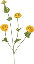 Viv! Home Luxuries Ranonkel mini - 2 stuks - zijden bloem - geel - topkwaliteit