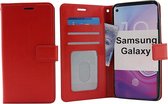 Bookcase Geschikt voor: Samsung Galaxy S10 - Rood - Portemonnee hoesje