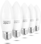 Aigostar LED A5 C37 7W - E27 fitting - 6400K - Set van 5 stuks