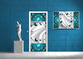 Turquoise Diamond Abstract Modern Photo Wallcovering