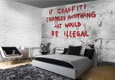Banksy Graffiti Concrete Photo Wallcovering