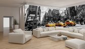 Fotobehang Vlies New York | Geel, Zwart | GROOT 624x219cm