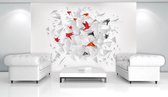 Explosion Abstract Birds Photo Wallcovering