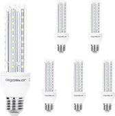 Aigostar LED B5 T3 3U 12W - E27 fitting - 6400K - Set van 5 stuks