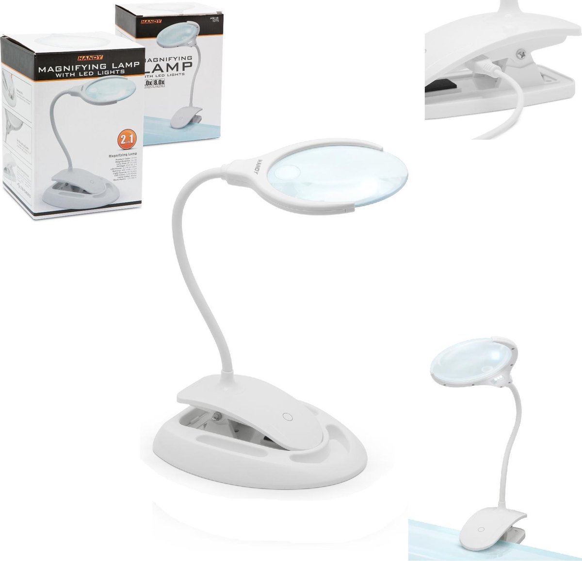 Bureau Loep Lamp/Vergrootglas met LED verlichting USB