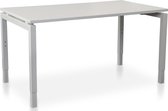 Rechthoek bureau instelbaar | Start Nevada | 160 x 80 cm | Frame wit - blad wit