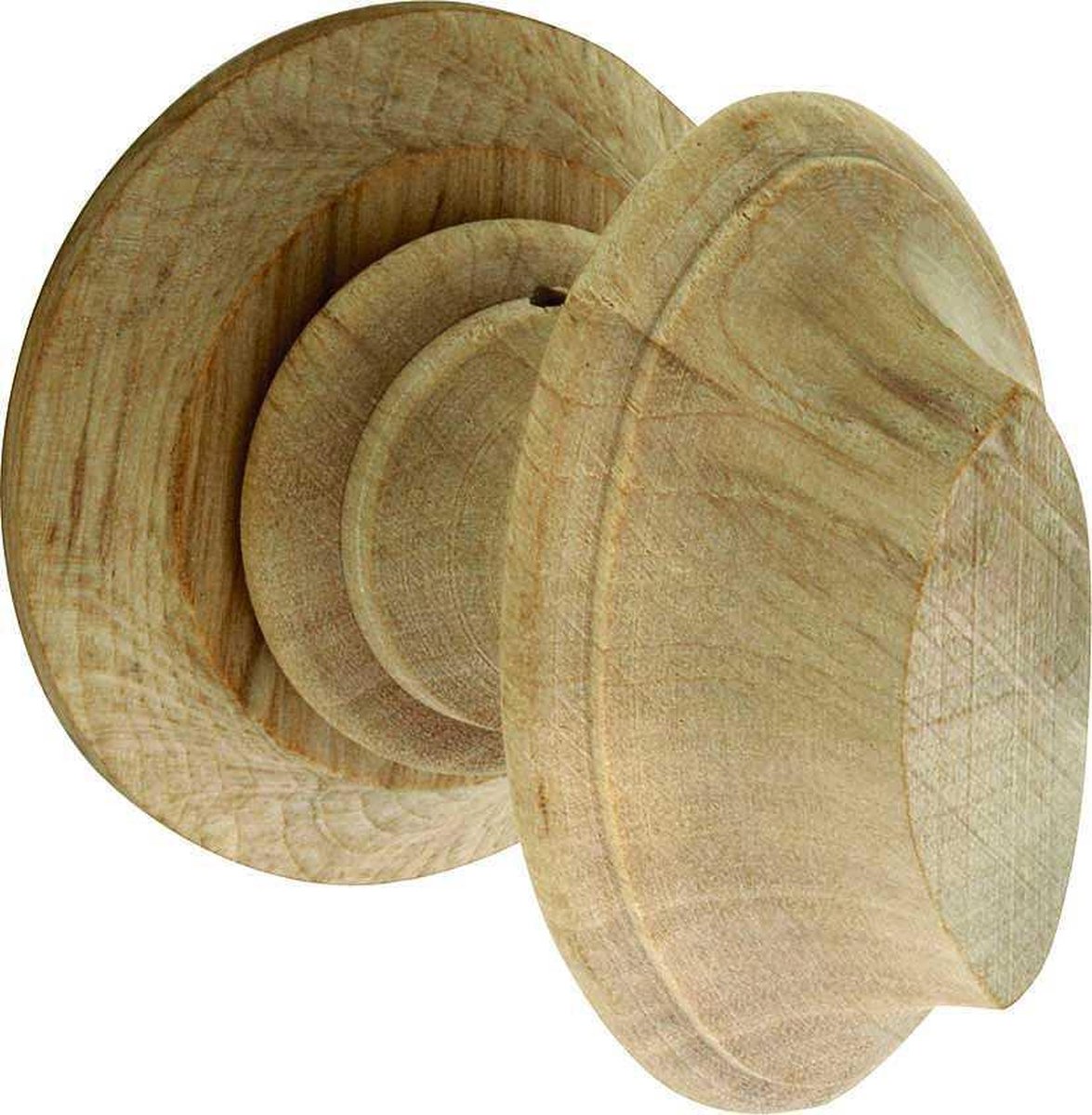 Knopkruk op rozet Hoed charme hout