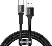 Baseus Halo Series Quick Charge USB-C Lichtgevende Kabel 1m Zwart