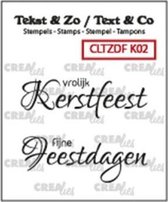 Crealies Clearstamp Tekst & Zo Font Kerst no. 2 (NL) CLTZDFK02 2x 15 x 42 mm