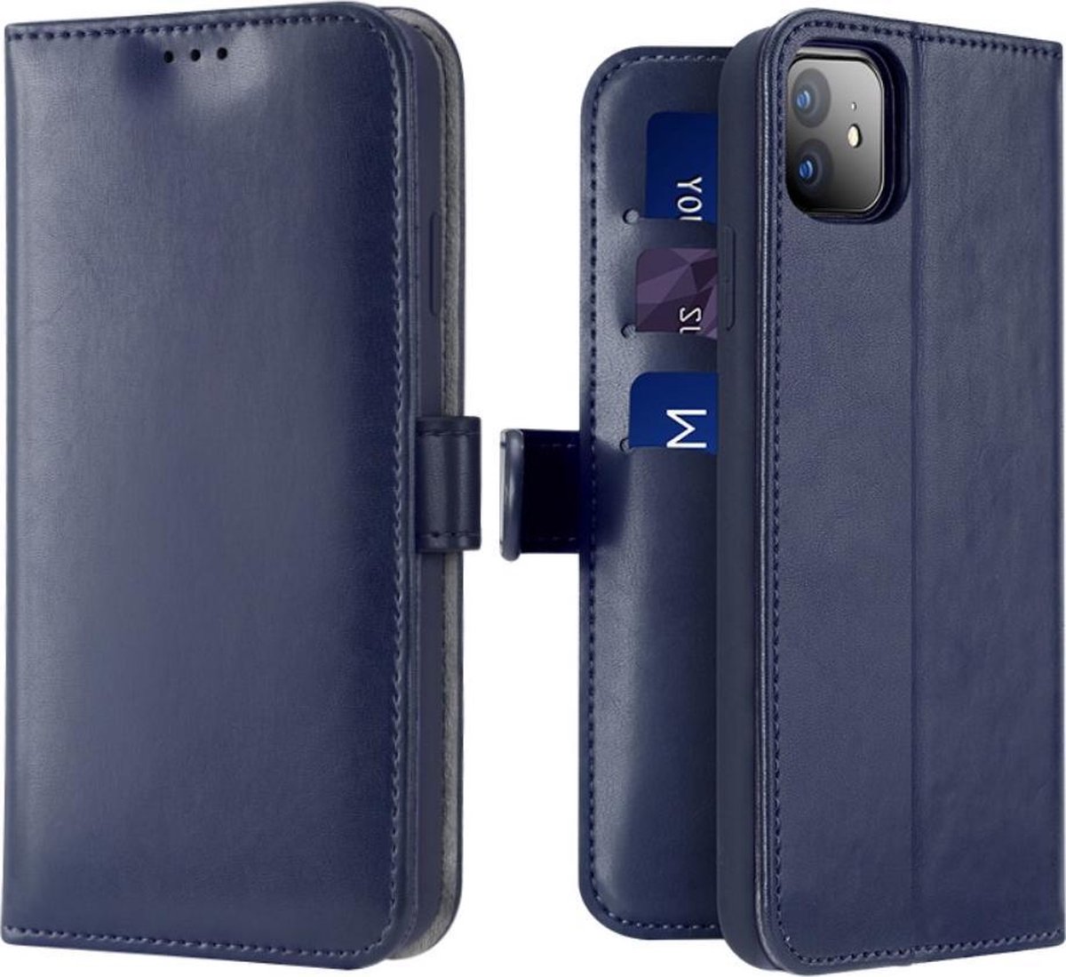 Lederen Wallet Case voor iPhone 11 6.1 inch- Blauw - Dux Ducis