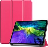 Tri-Fold Book Case met Wake/Sleep - Geschikt voor iPad Pro 11 Hoesje - Roze