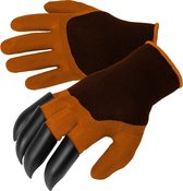 Gants de jardinage avec griffes - marron