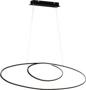 LED Hanglamp - Trion Avinus - 35W - Warm Wit 3000K - Dimbaar - Ovaal - Mat Zwart - Aluminium - BSE