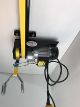 Electrische Fietslift zwart met gele hijsbanden 125kg met CE-Keur certificering