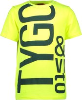 TYGO & vito Jongens T-shirt neon - safety yellow - Maat 98/104