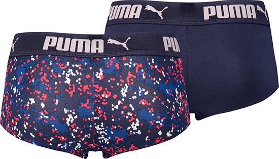 Puma - Dames - 2-Pack Modal Boxershorts Blauw L