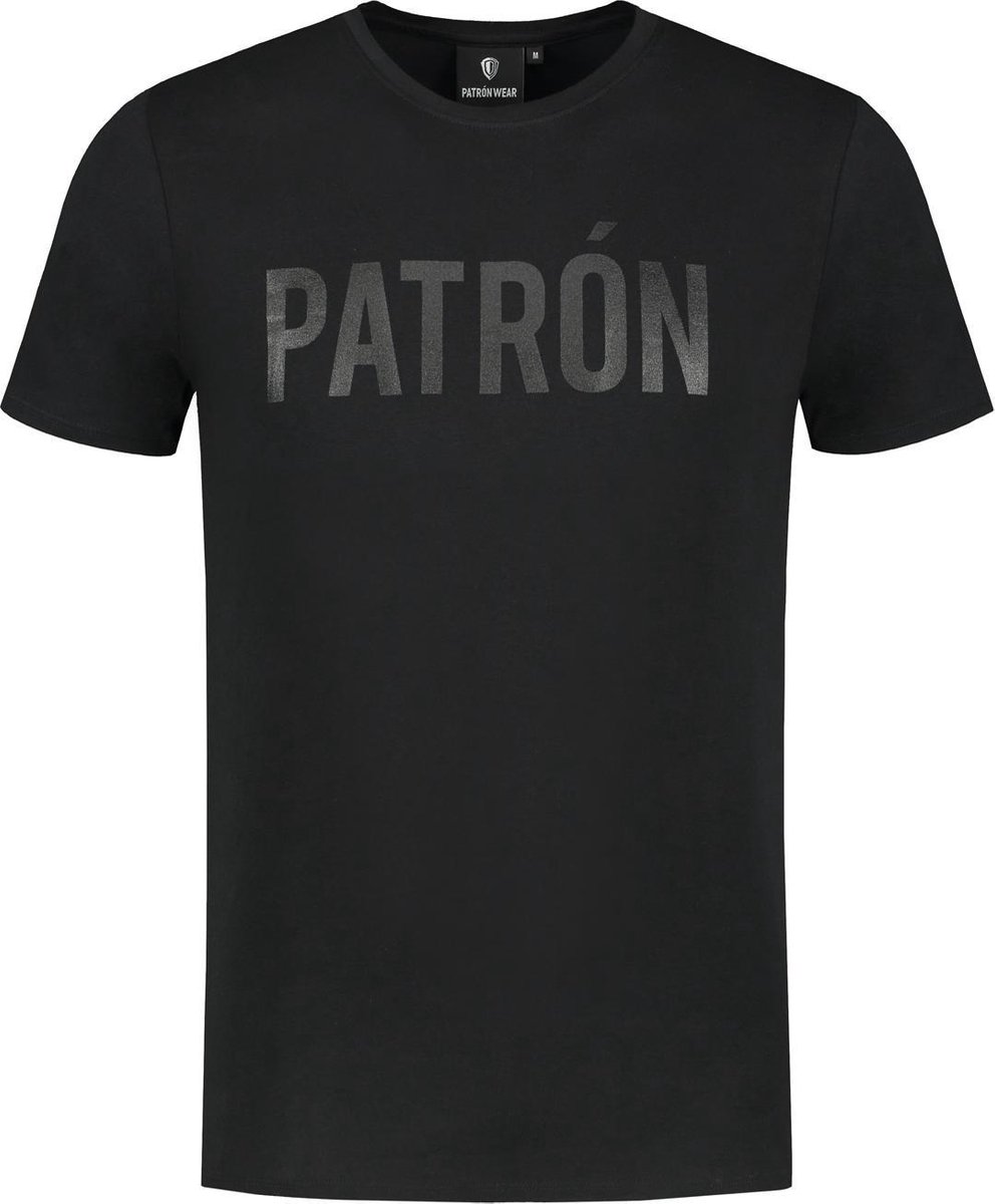 Patrón Wear | Black on Black Brand T-shirt | Heren | T-shirt | Maat L