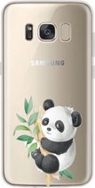 Samsung Galaxy S8 Siliconen pandabeer hoesje transparant - Panda