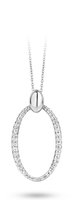 Velini jewels -P6523W -Hanger+Ketting -925 Zilver gerodineerd -Cubic Zirkonia