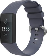 Fitbit Charge 4 silicone band - grijsblauw - Maat L