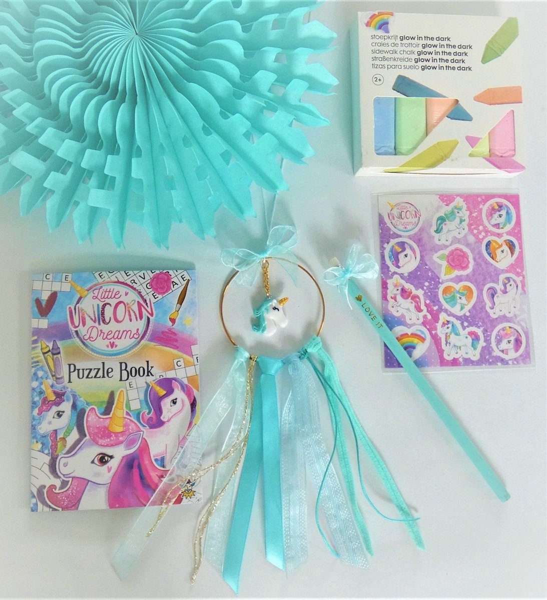 Jewellicious Designs Knutselpakket Unicorn dromenvanger mintgroen DIY