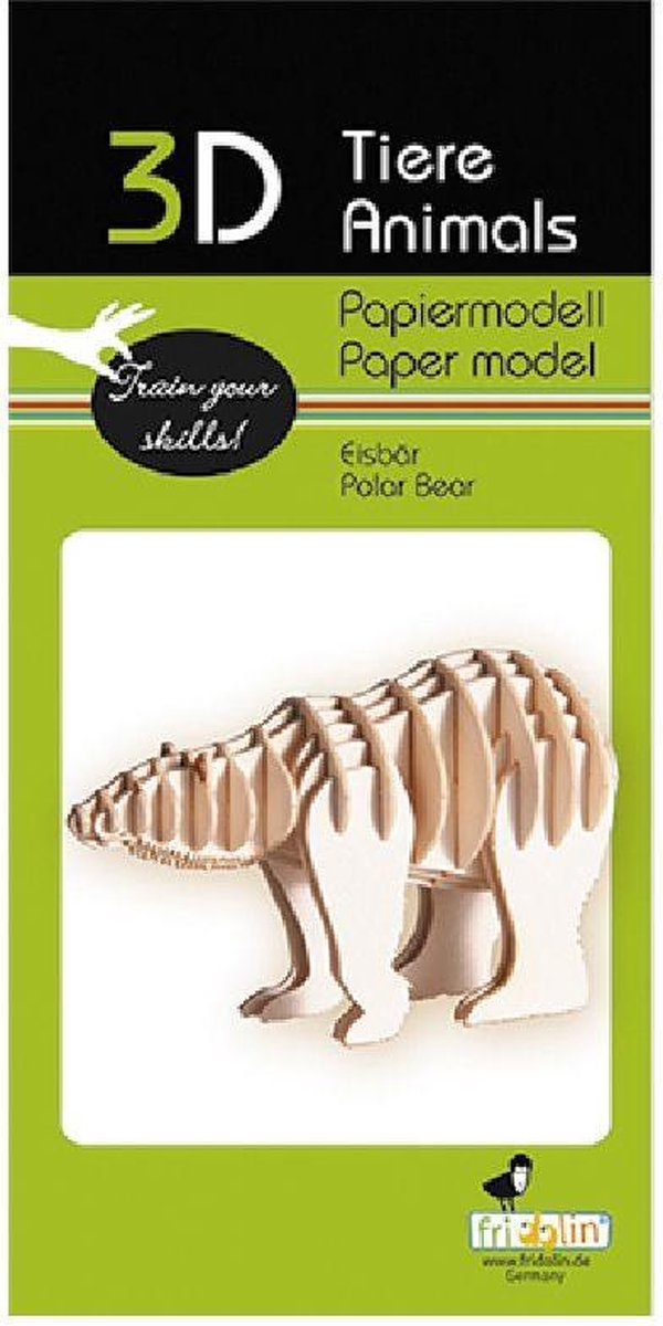 FRIDOLIN 3D papier model - Ijsbeer.