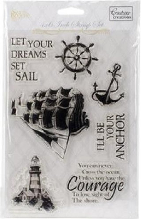 Couture Creations: Sea Breeze - On The Ocean Clear Stamp (CO724675) | bol