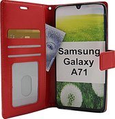 Bookcase Geschikt voor: Samsung Galaxy A71 4G & 5G - Rood - Portemonnee hoesje