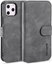 Leren Wallet Case - iPhone 11 Pro 5.8 inch - Retro - Grijs - DG-Ming