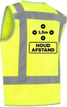 Veiligheidshes L / XL  Corona geel HOUD AFSTAND