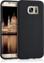 HB Hoesje Geschikt voor Samsung Galaxy S7 Edge - Siliconen Back Cover - Zwart