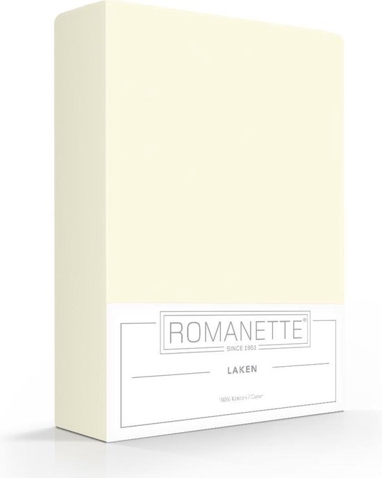 Romanette Katoenen Laken - 150x250 cm - Ivoor
