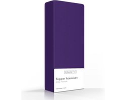 Romanette 100% Luxe Katoen Topper Hoeslaken - Twijfelaar (120x200 cm) - Paars