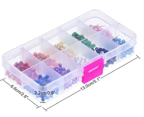 Punaises F4B pour Punaises | 500 pièces | 10 couleurs | 15 mm | La vignette